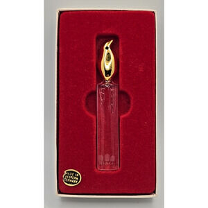 Vintage B&G Crystal 3" Candle Christmas Ornament In Box Germany U97